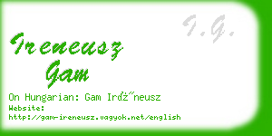 ireneusz gam business card